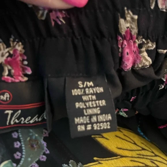 Vintage Y2K Sacred Threads Patchwork Bohemian Hippie Maxi Skirt S/M - Picture 6 of 17